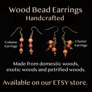 Wooden Bead Earrings - Handcrafted